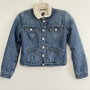 GAP Kids Trucker Denim Jacket XXL Medium Wash‎ Unisex School Warm